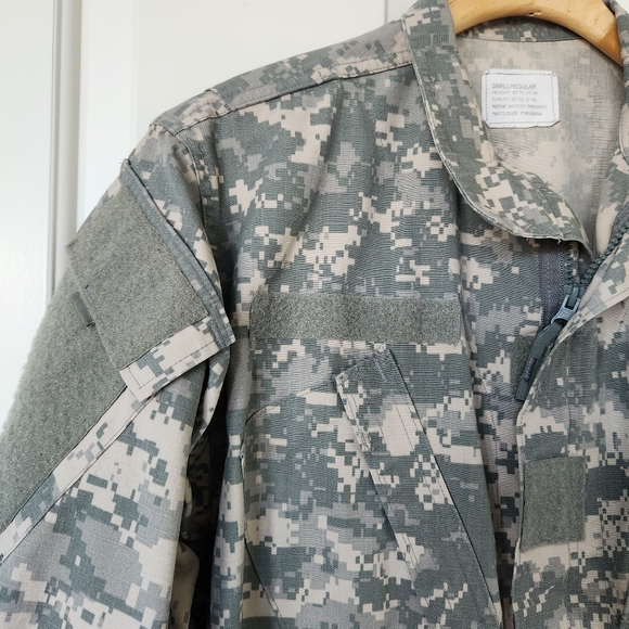 Authentic Military Jacket Camoflage Long Sleeve Pockets Zip Up Small Regular - Picture 7 of 16